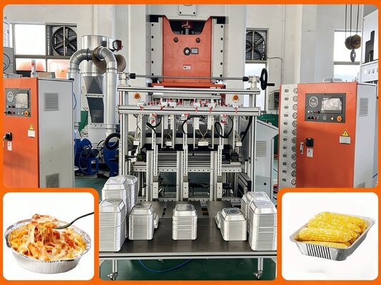 品質  LK-T80 Aluminum Foil Making Machine Container Hydraulic Quick Mold Change in 15 Mins 工場