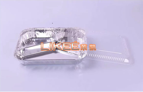 購入 銀製色1800mlのアルミ ホイルの食品容器の多数コンパートメント online manufacture