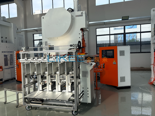 63 Ton Small Aluminium Foil Container Making Machine 3 Cavities C Frame Press For Small Medium Food Container Factory